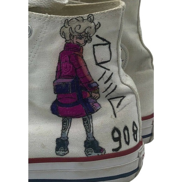 CONVERSE CUSTOM POKEMON HIGH-TOP PAINTED CANVAS SHOES Men’s SIZE 7 Womens Size 9 - Picture 6 of 9